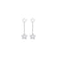 Luca Barra Ladies Steel Earrings with Stars and Zirconia