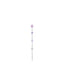 Silver-toned single drop earring with a round pink crystal stud, two square pink crystal clusters, a pink crystal bow, and a