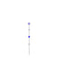 Silver-toned steel single dangle earring with a light purple round crystal stud, a blue round crystal, and clear crystal bow