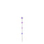 Single drop earring with a silver-toned steel chain, featuring one round and three square purple/lavender crystals, and a sol
