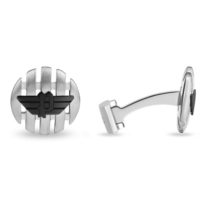 ONSET SS &amp;amp; BLK WING LOGO CUFFLINKS