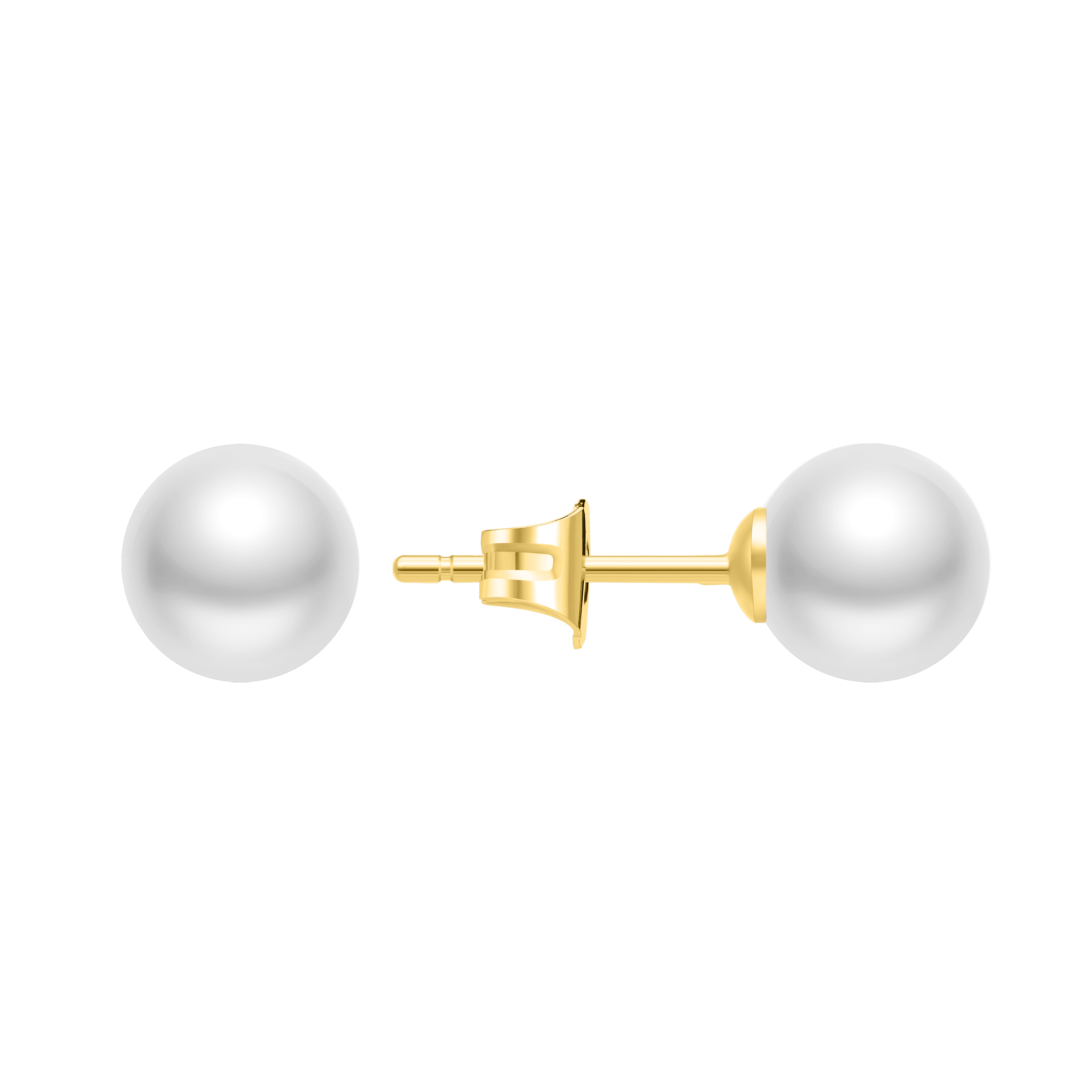 Police Opaline White Pearl Stud Earrings