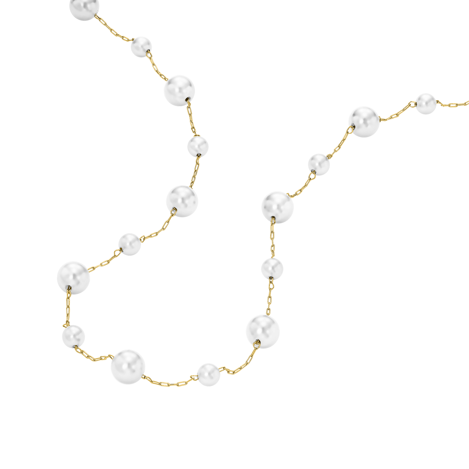 Police Opaline White Pearls Chain Necklace Police Opaline White Pearls Chain Necklace