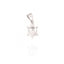 Small silver-toned turtle charm pendant with a polished finish and an integrated bail for attachment.