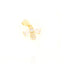 Small gold-toned bee charm with a polished finish, featuring a body set with multiple small round clear stones and two pear-s