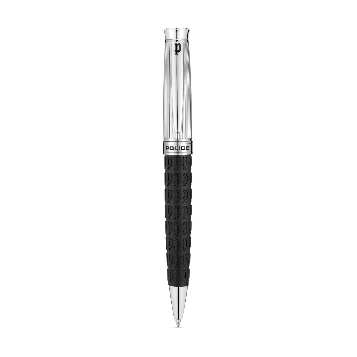 Police Texture Black P Logo With Shiny Steel Gordon's Pen Main image