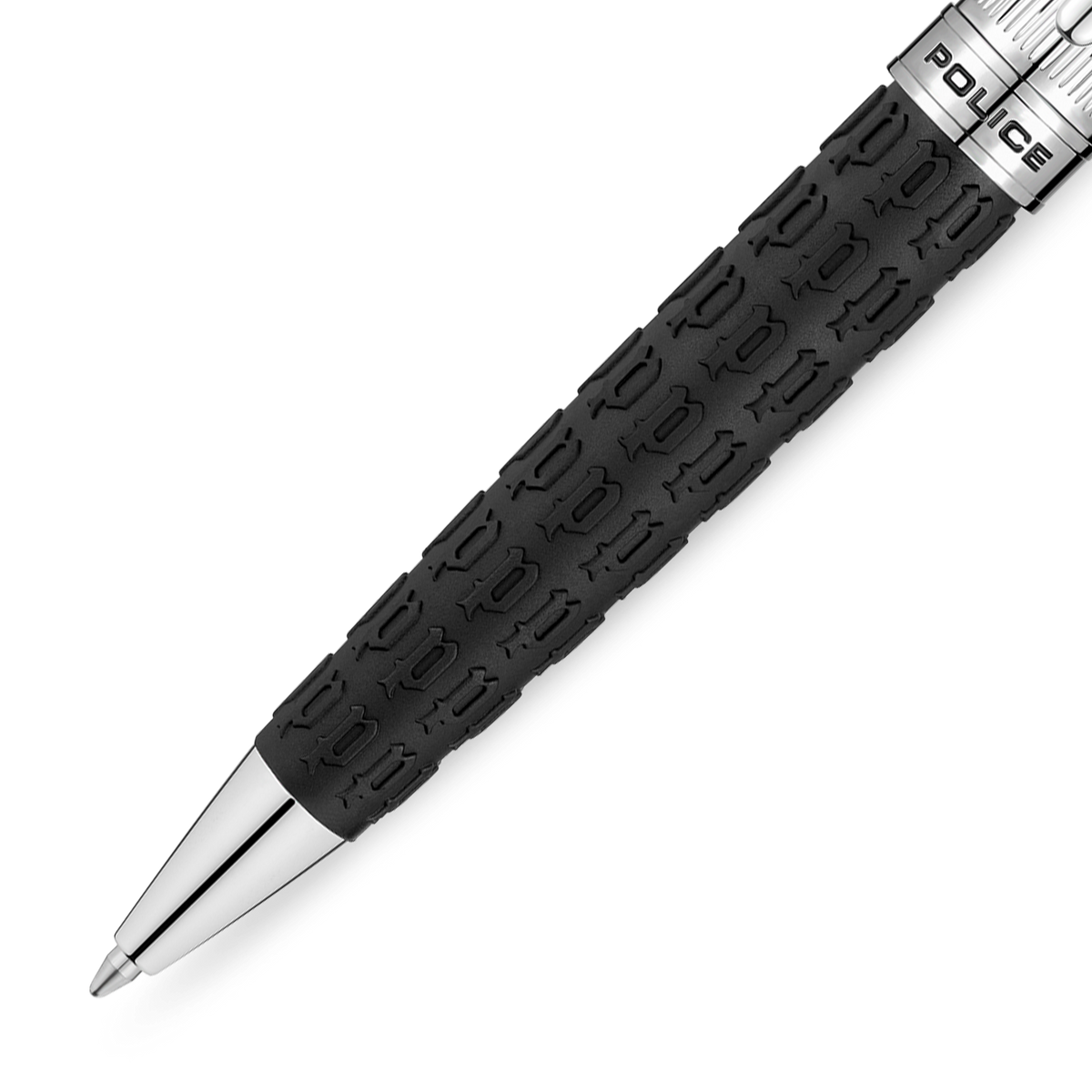 Police Texture Black P Logo With Shiny Steel Gordon's Pen Police Texture Black P Logo With Shiny Steel Gordon's Pen