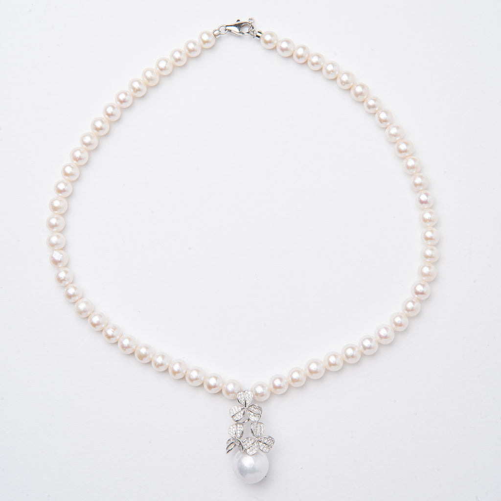 Bronzallure Cultured Freshwater Pearl White