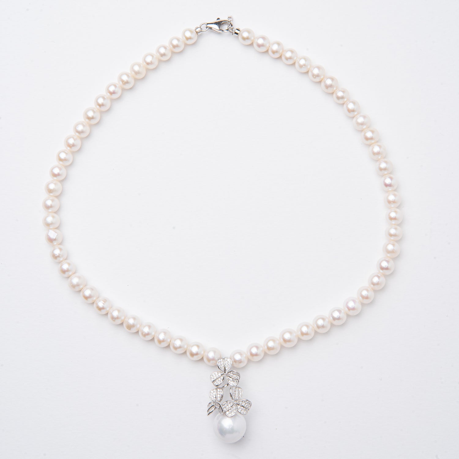 Bronzallure Cultured Freshwater Pearl White