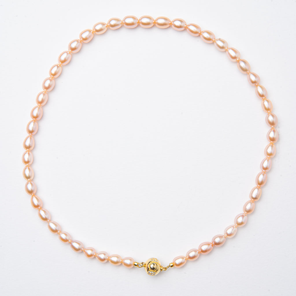 Bronzallure Cultured Fresh Water Pearl Peach