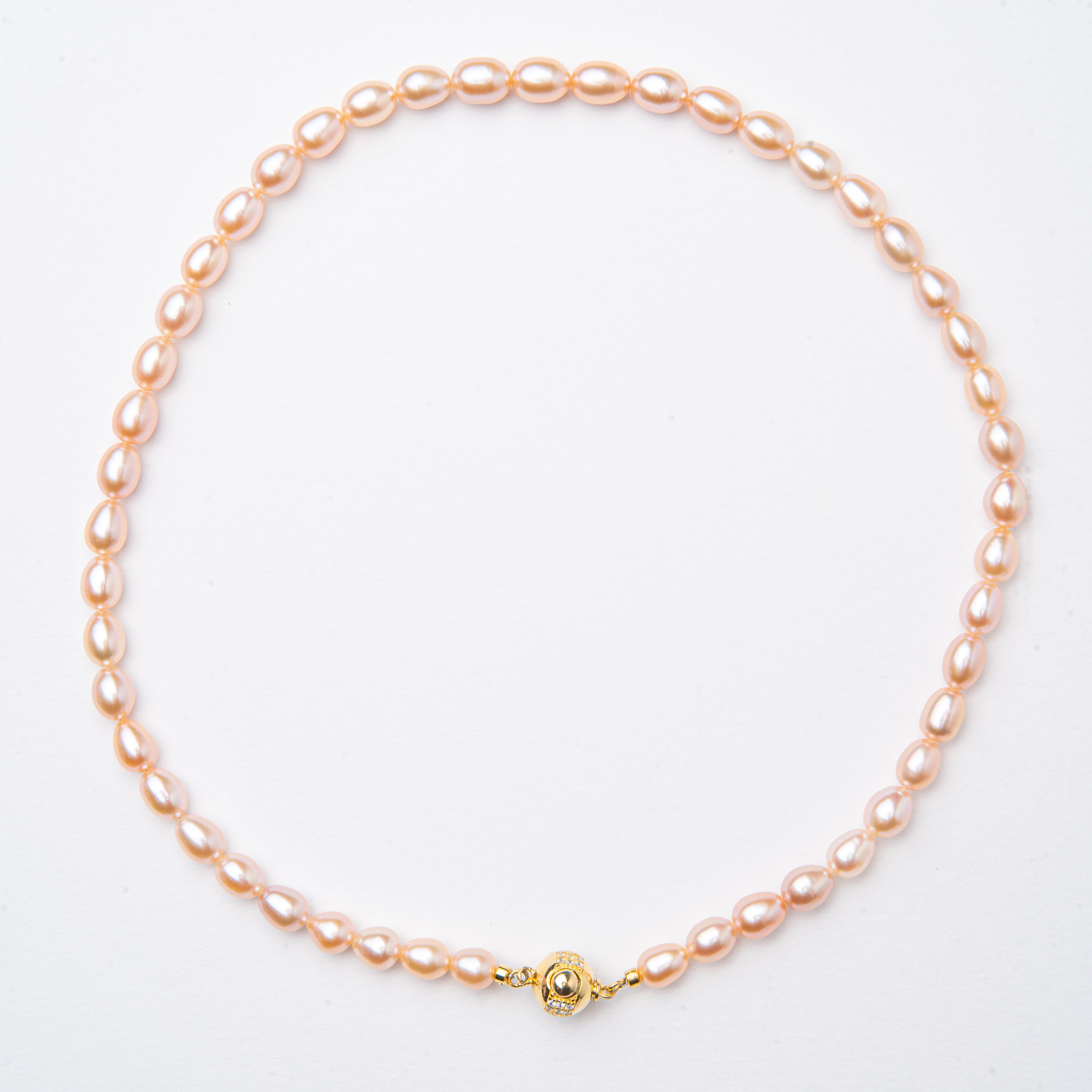Bronzallure Cultured Fresh Water Pearl Peach