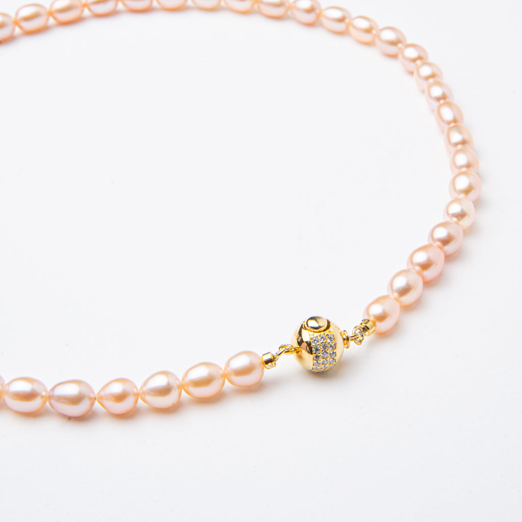 Bronzallure Cultured Fresh Water Pearl Peach