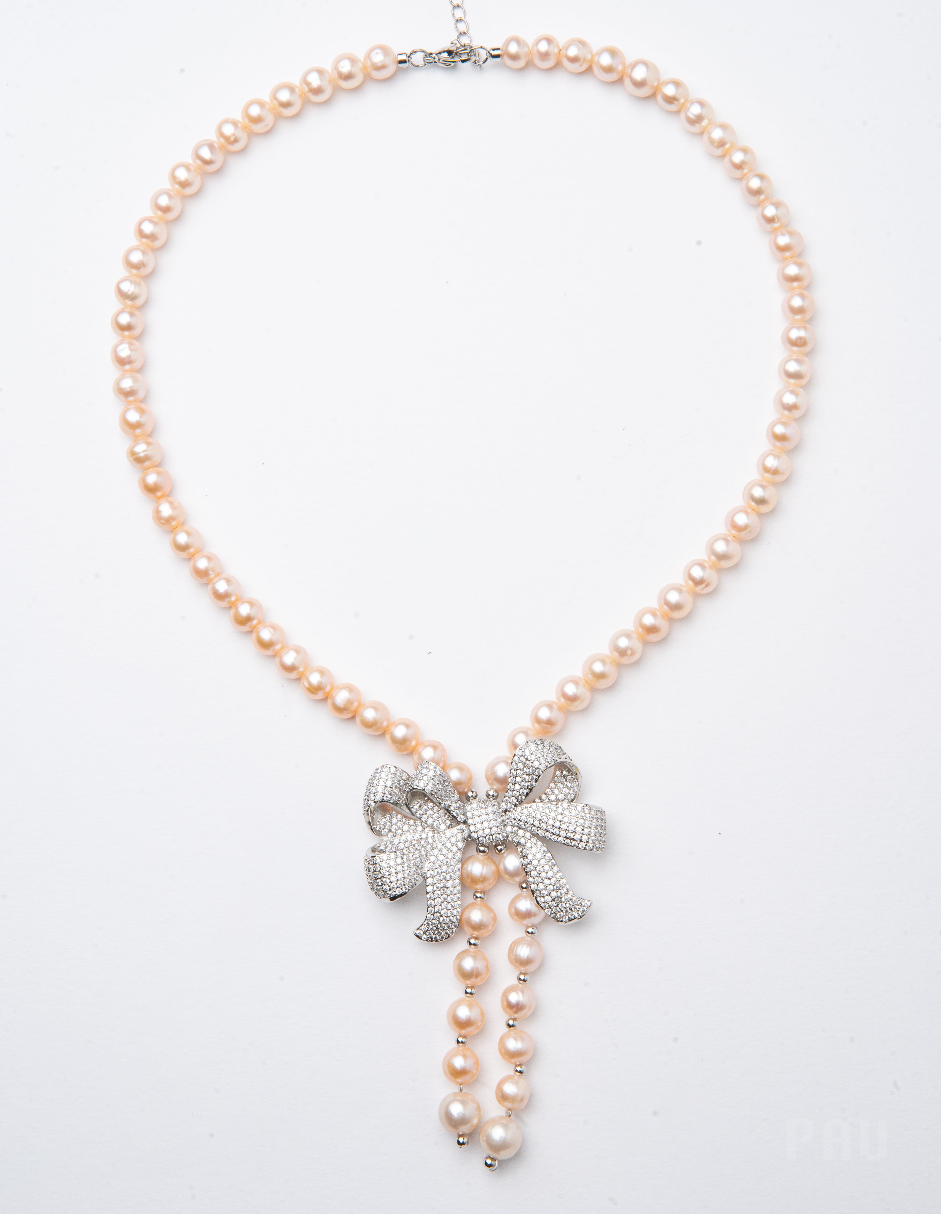 Bronzallure Cultured Fresh Water Pearl Peach Necklace
