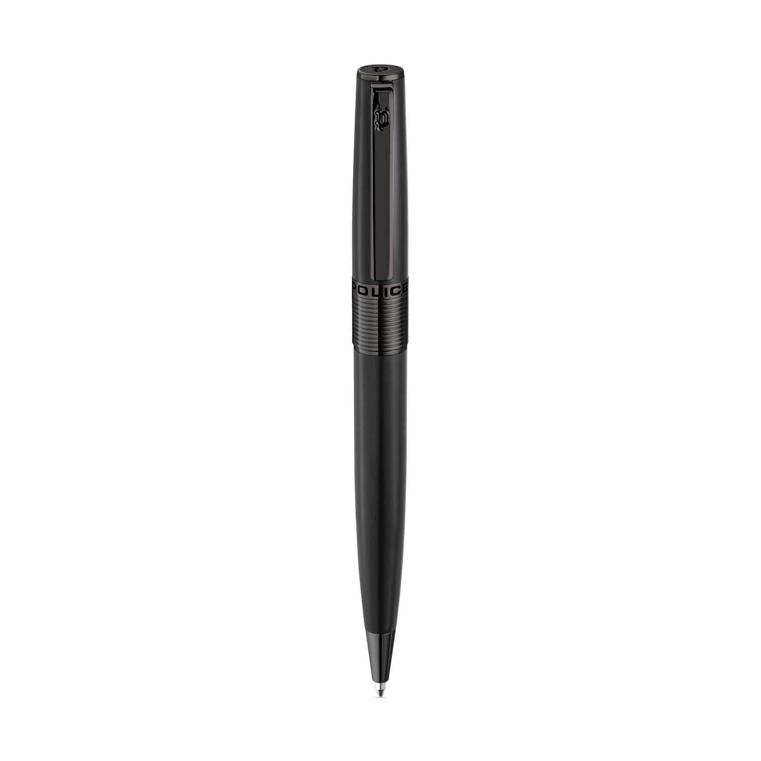 Police Serif Black Pen With Gun Plating Police Serif Black Pen With Gun Plating