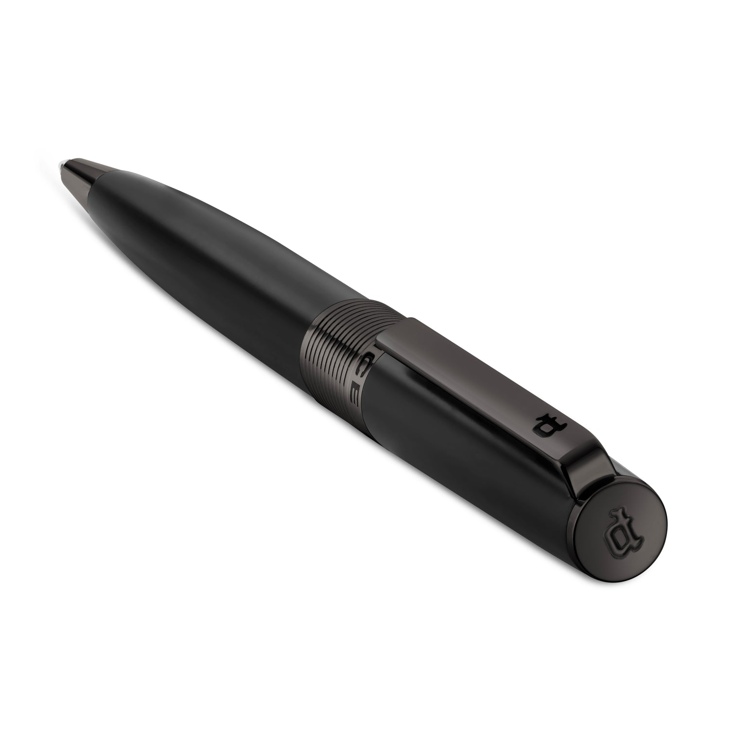 Police Serif Black Pen With Gun Plating Police Serif Black Pen With Gun Plating