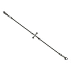 POLICE DIE-CUT GUN CROSS MOTIF CHAIN BRACELET