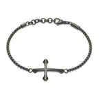POLICE DIE-CUT GUN CROSS MOTIF CHAIN BRACELET