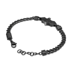 Police Batarang Limited Edition Black Chain Bracelet with Crystal Bat Motif