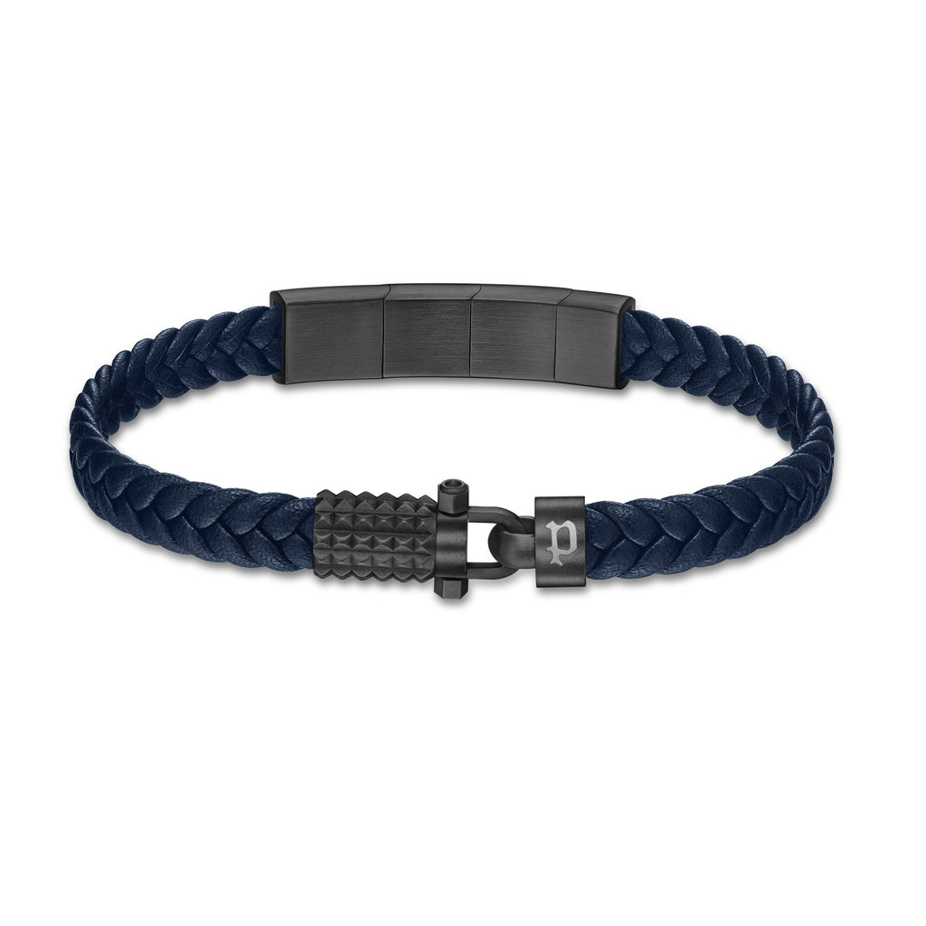 Police Wrath Men's Blue & Black Bracelet