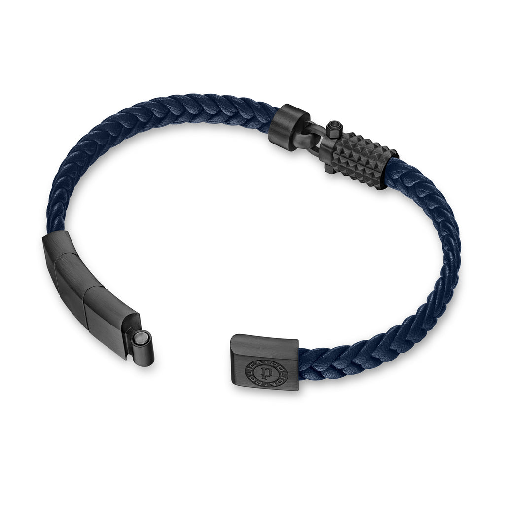 Police Wrath Men's Blue & Black Bracelet