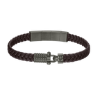 Police Wrath Men's Brown & Grey Bracelet Stainless Steel