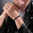 Police Wrath Men's Brown & Grey Bracelet Stainless Steel