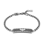 Police Protector Limited Edition Antique Stainless Steel Bracelet with Bat Motif