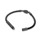Police Webslinger Limited Edition Gunmetal Bracelet with Black Leather Strap