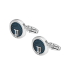 Police Horizon Men's Stainless Steel & Grey P Logo Cufflinks