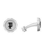 Police Guard Black P Logo Fringe Cufflinks