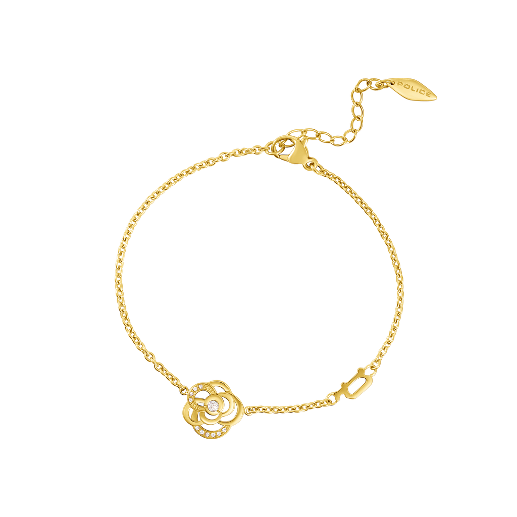 Police Stonerose Floral Crystals Bracelet