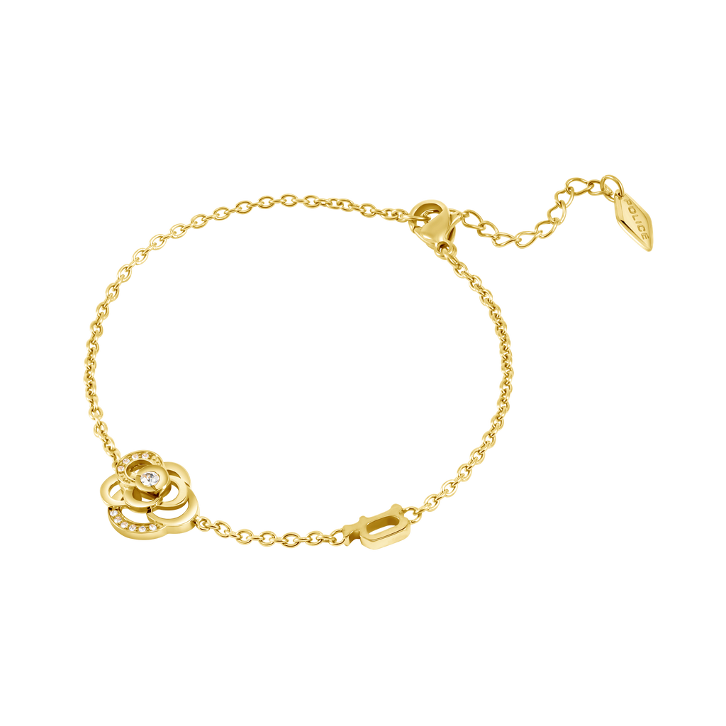Police Stonerose Floral Crystals Bracelet