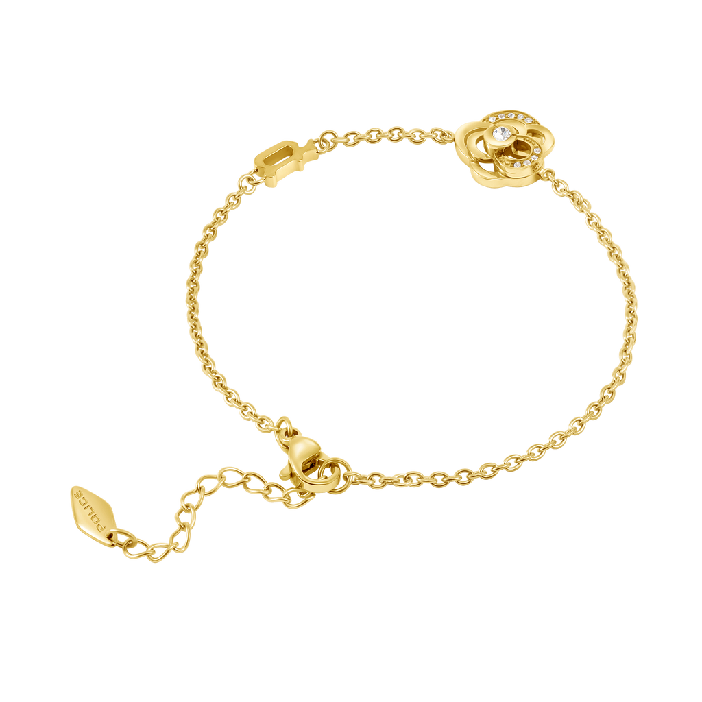 Police Stonerose Floral Crystals Bracelet