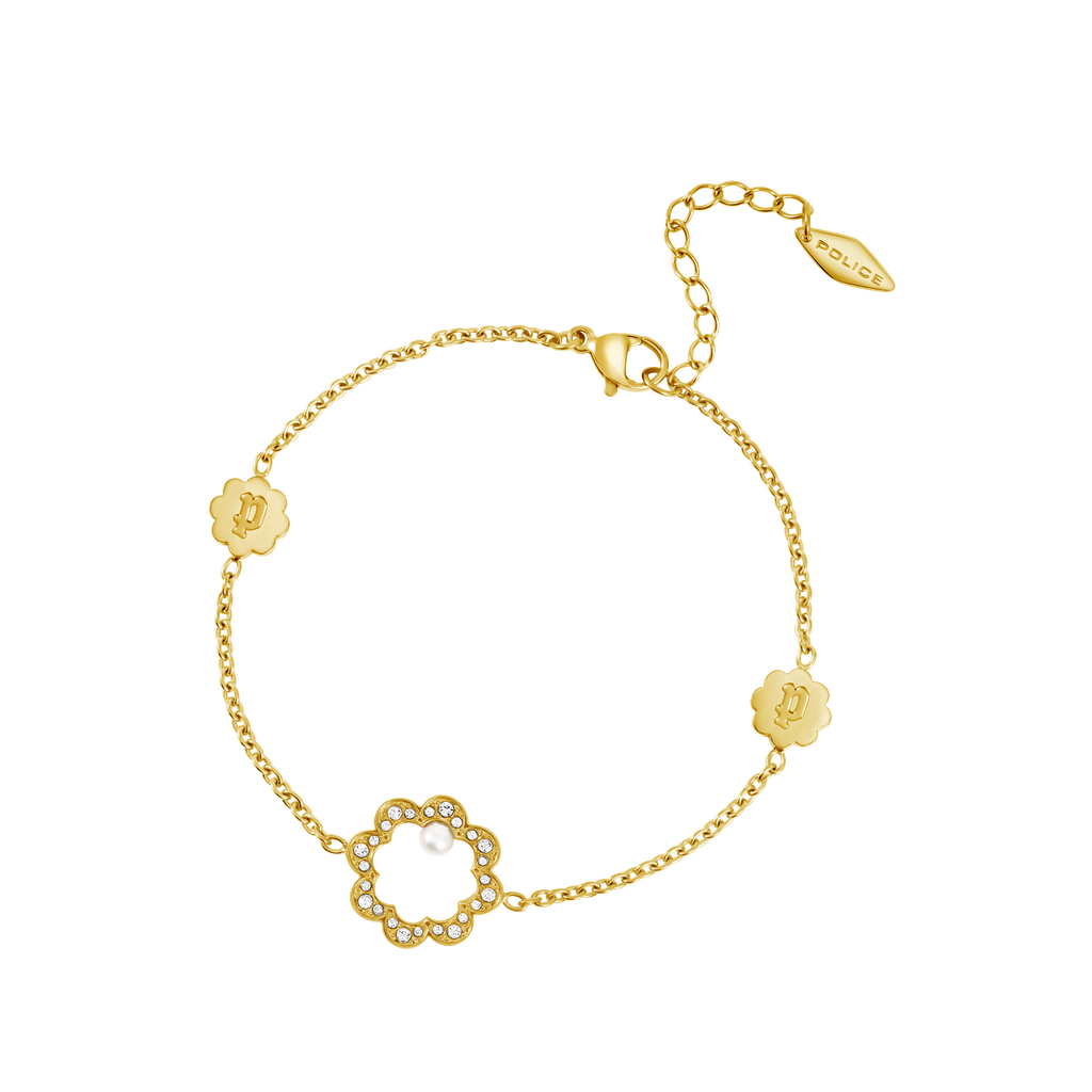 Police Opulent Pearl Bead Crystals Bracelet