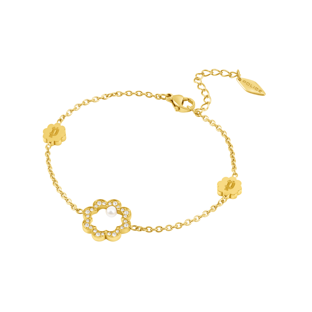 Police Opulent Pearl Bead Crystals Bracelet