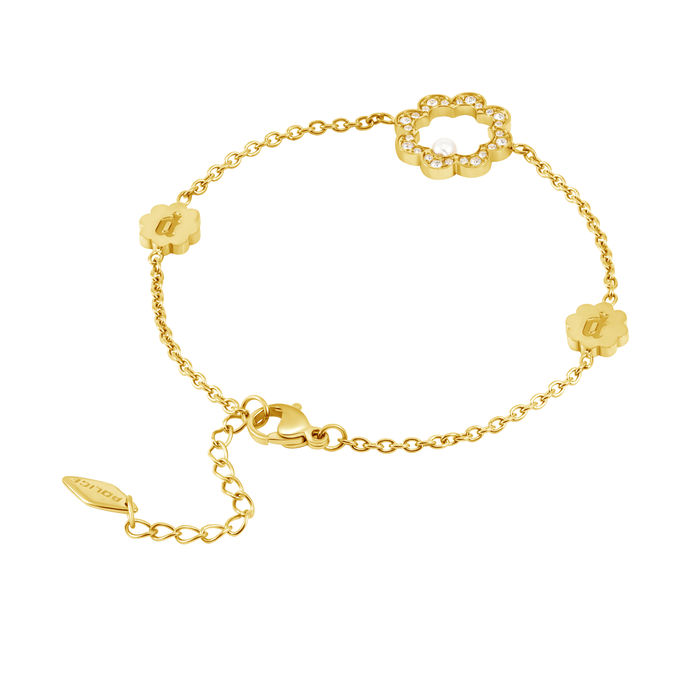 Police Opulent Pearl Bead Crystals Bracelet