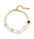 Police Aurora White & Black Inlay  Bracelet