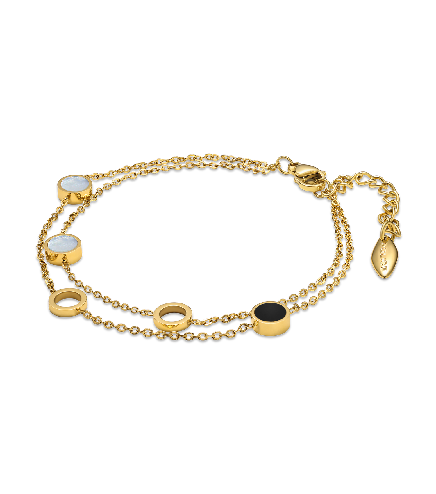 Police Aurora White & Black Inlay Bracelet Police Aurora White & Black Inlay Bracelet