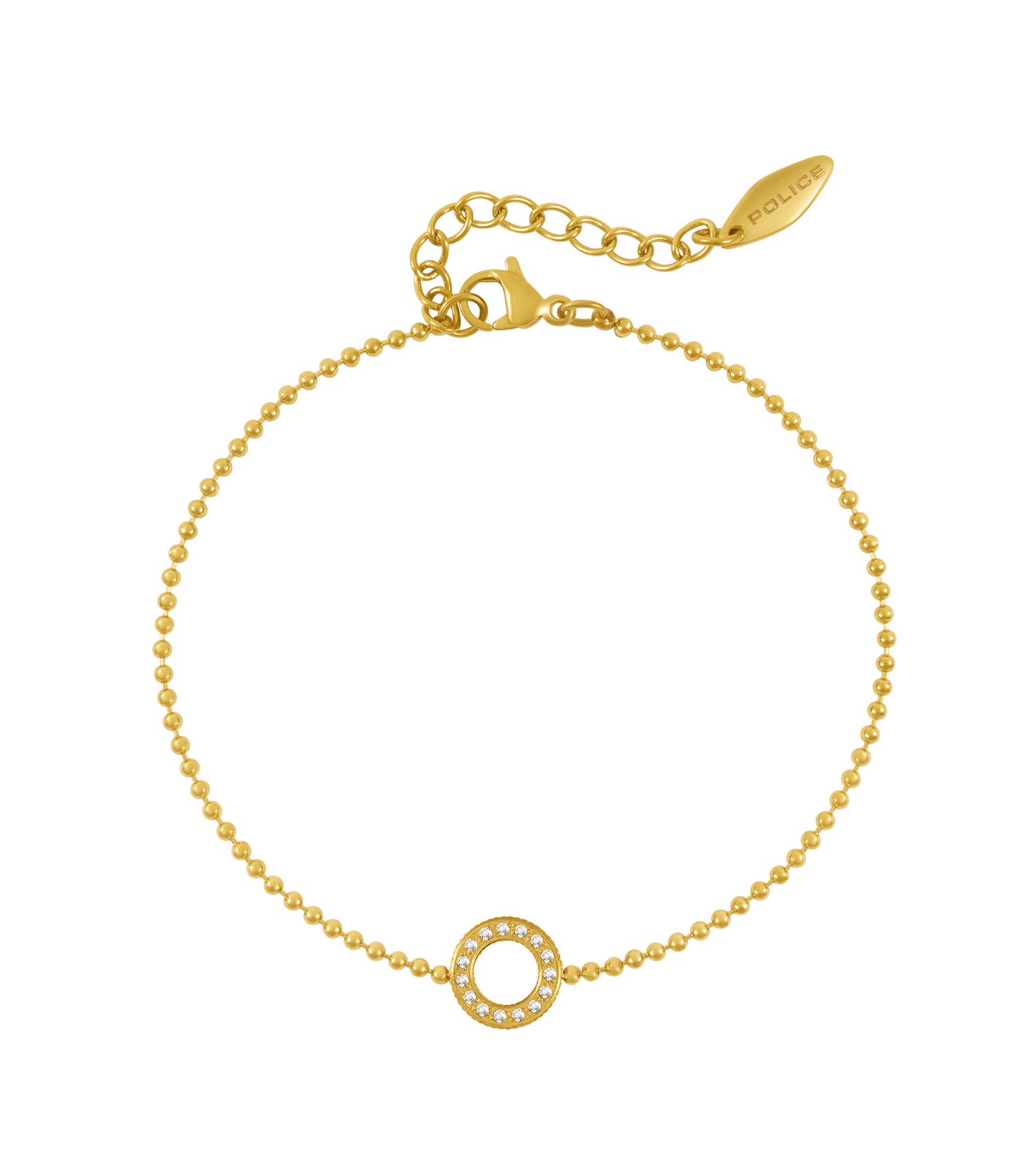 Police Cocoa Crystals Beads Chain Bracelet