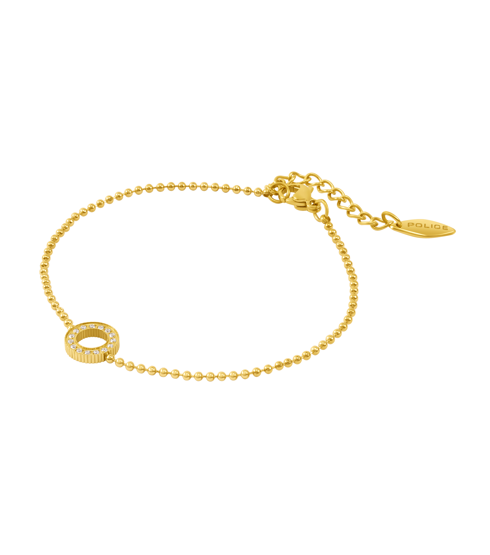 Police Cocoa Crystals Beads Chain Bracelet