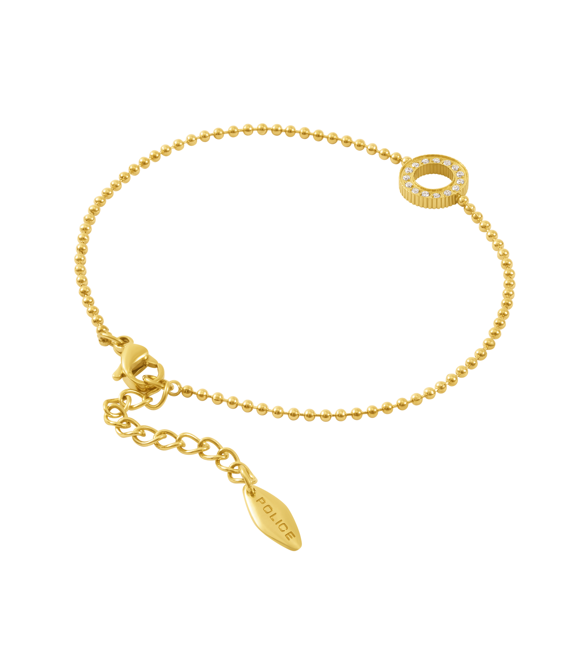 Police Cocoa Crystals Beads Chain Bracelet