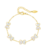 Police White Butterfly Charms Bracelet