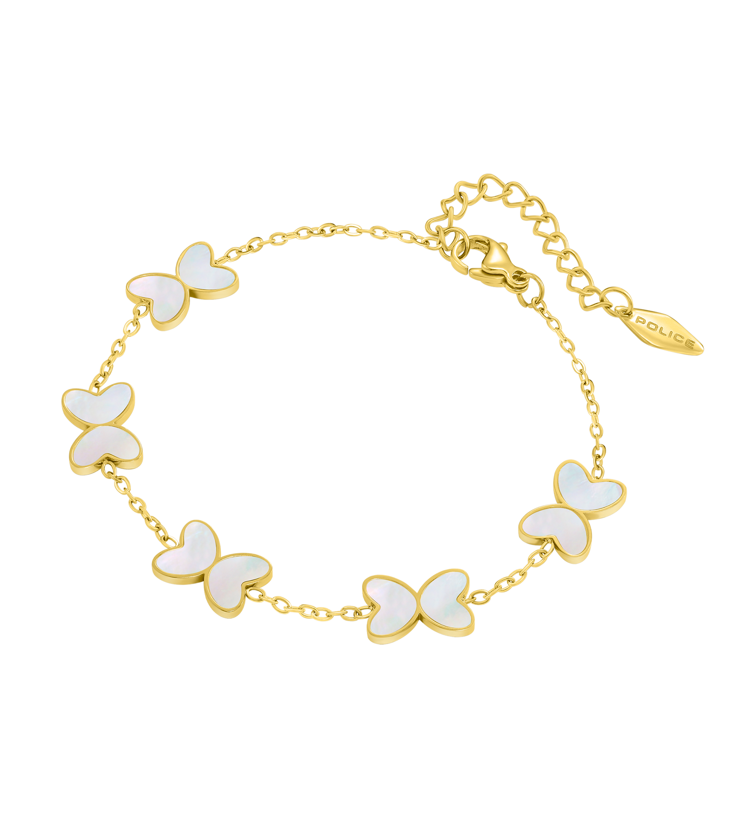 Police White Butterfly Charms Bracelet Police White Butterfly Charms Bracelet