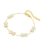 Police White Butterfly Charms Bracelet