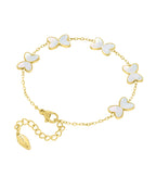 Police White Butterfly Charms Bracelet