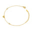 Gold-toned delicate chain bracelet with a heart charm featuring the Police 'P' logo and two round clear crystals.