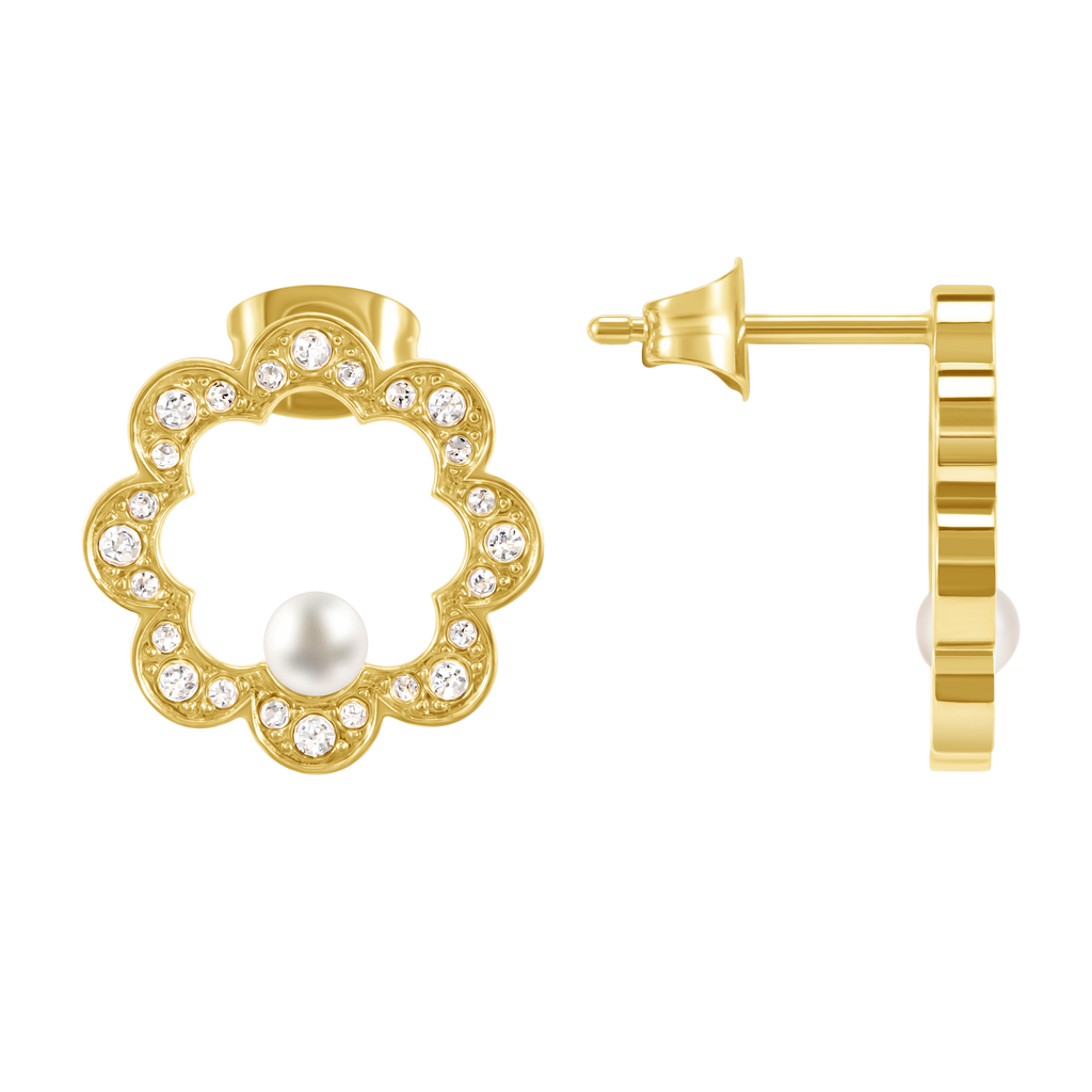 Police Opulent Pearl Bead Crystals Earrings