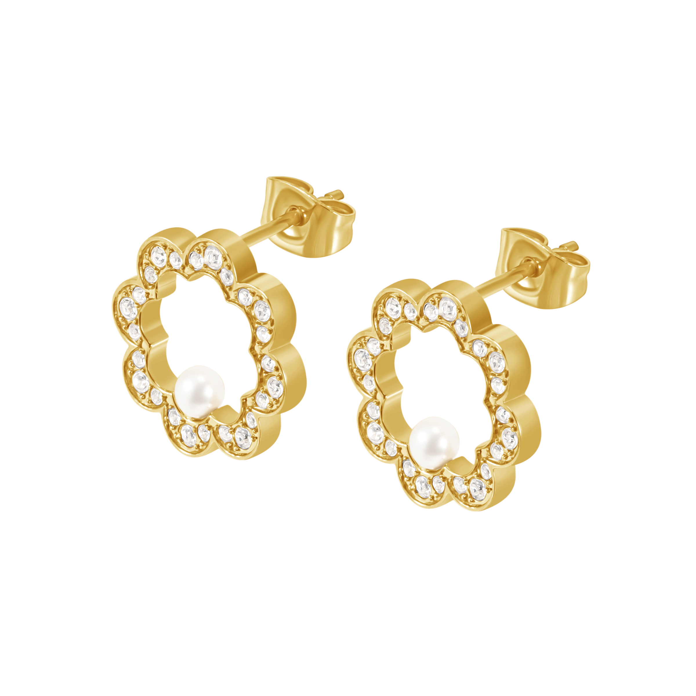 Police Opulent Pearl Bead Crystals Earrings