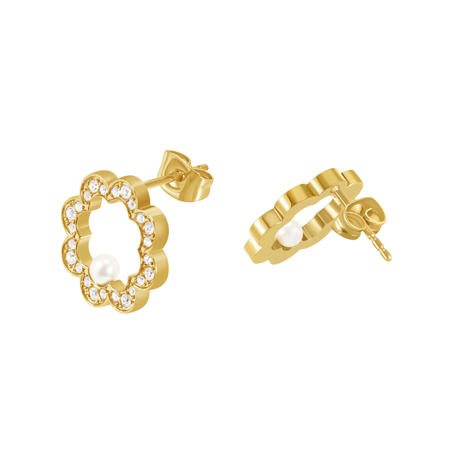 Police Opulent Pearl Bead Crystals Earrings