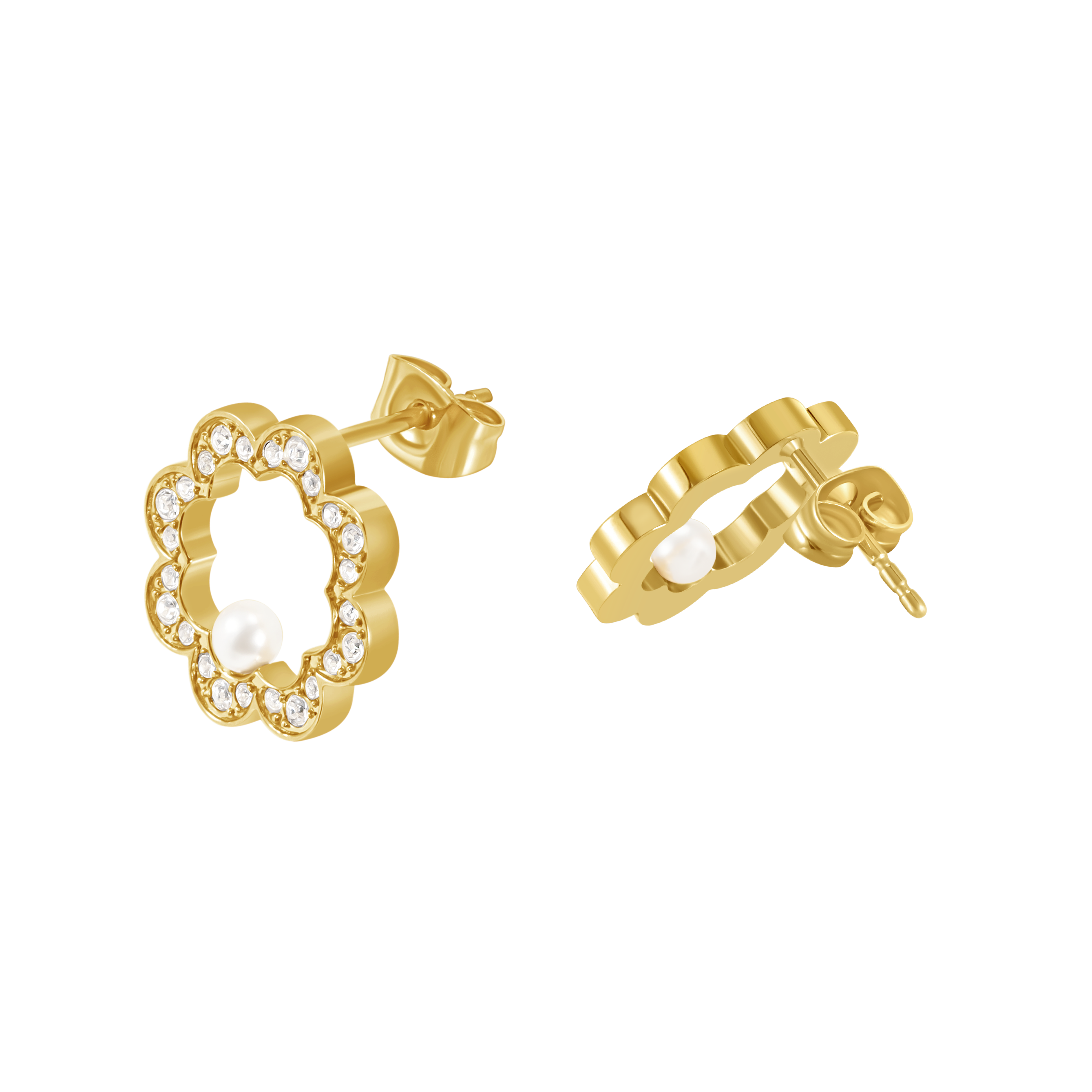 Police Opulent Pearl Bead Crystals Earrings